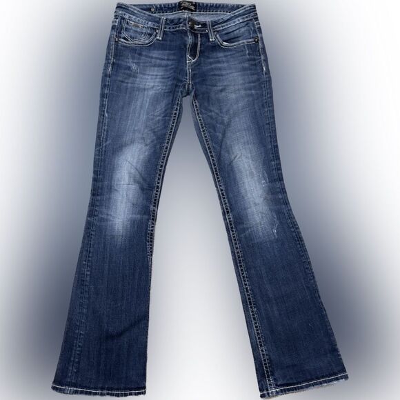 Express Denim - Express Blue Flare Wide Leg Jeans